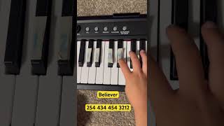 Believer piano tutorial piano tutorialpiano pianolessons [upl. by Cristie]