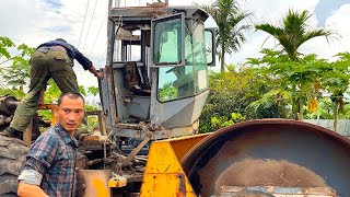 Giant Broken Old Road Roller CABIN Restoration  Restoration Genius Of A Skilled Mechanic [upl. by Kreda]