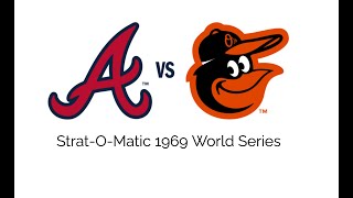 StratOMatic 1969 World Series  Game 3  Baltimore Palmer at Atlanta Stone 10141969 [upl. by Free]