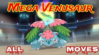 mega venusaur all attacks amp moves PokemonTSCRChannel [upl. by Kcaj]