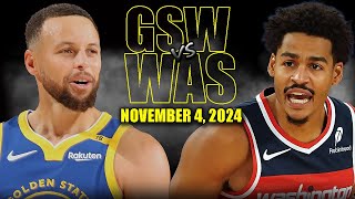 Golden State Warriors vs Washington Wizards Full Game Highlights  November 4  202425 NBA Season [upl. by Glialentn]