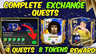 HOW TO COMPLETE TOTY EVENT EXCHANGE QUESTS TUTORIAL GET 8 JAIRZINHO TOKENS IN EA FC FIFA MOBILE 24 [upl. by Nelda]