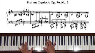 Brahms Capriccio Op 76 No 2 in B minor Piano Tutorial [upl. by Mcmillan]