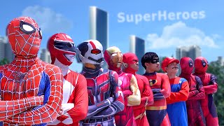 WTH  SpiderMan amp Many RED Superheroes In 1 House   Who is The Strongest [upl. by Andrus43]