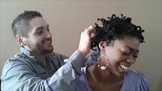 4C Natural Hair  Husband Does My Twistout results Part 2 NaturalMe4C [upl. by Zachariah791]