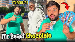 Trying MrBeasts Chocolate For The First Time 🍫😍 I Met The Reallife Franklin From GTA 5 😱 [upl. by Anilek]