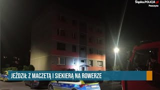 RAPORT Z MACZETĄ I SIEKIERĄ NA ROWERZE ● STRAJK KOLEJARZY 030924 [upl. by Ainatnas814]