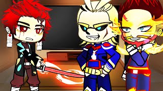 Pro Heroes React To Tanjiro As New Student  MHA  Gacha Club [upl. by Athena344]