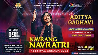 Navrang Navratri Festival Canada 2023 by Diversity Cultural Association ADITYA GADHVI 9th Oct2023 [upl. by Aivul]