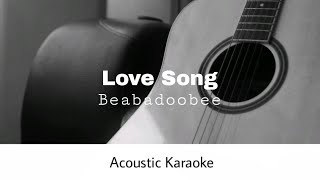 Beabadoobee  Love Song Acoustic Karaoke [upl. by Henry550]