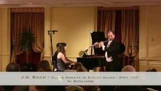 J S Bach Flute Sonata BWV 1031Claudio Barile flute Paula Peluso piano 2 Siciliano 3 Allegro [upl. by Ofelia]