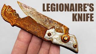 Rare rusty switchblade knife restoration Perfect Restoration [upl. by Hogg]