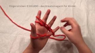 KILUDO Bastelanleitung Fingerstricken für Kinder [upl. by Mccoy]