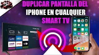 Transmitir la pantalla de mi iPhone a Smart TV Cualquier Television gratis LetsView [upl. by Milo]