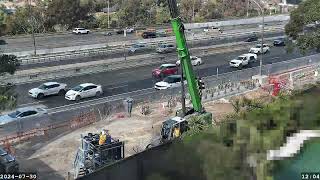 Warringah Freeway Upgrade time lapse  Tuesday 30 July 2024 [upl. by Anerhs]