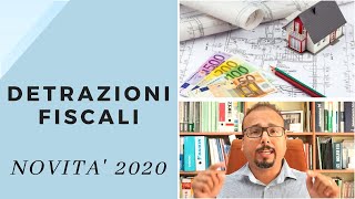 Novità 2020 Detrazioni fiscali e Bonus Facciate [upl. by Akienaj]