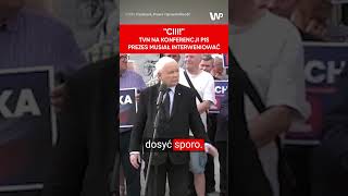 quotCiiiquot TVN na konferencji PiS Kaczyński musiał uciszać tłum [upl. by Schreck]