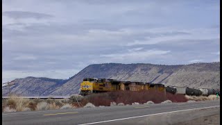 UNION PACIFIC manifest rolls towards Klamath Falls through Algoma OR [upl. by Sarnoff616]