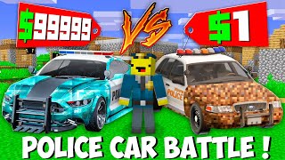 What to CHOOSE  DIAMOND vs DIRT POLICE CAR in Minecraft  I BECOME A POLICEMAN [upl. by Oj]