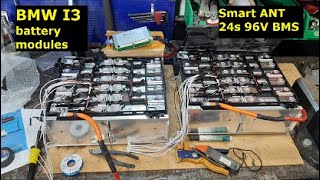 BMW I3 battery modules ANT BMS 24s 96V [upl. by Oramlub243]