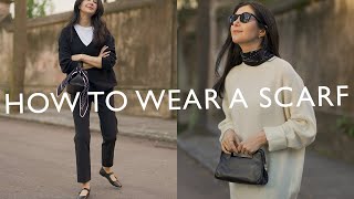 How To Wear A Scarf In 2022  Easy Modern Scarf Looks [upl. by Lonyer]