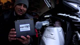 wwwSuperclampnet  Earthx Lithium Lightweight Batteries for your snowmobile [upl. by Maritsa]