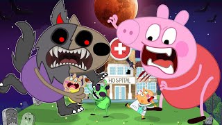 Danny Dog turns into a Giant Werewolf Giant Peppa Pig to the rescue  Peppa Pig Life Story 10 [upl. by Anidal]