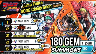 JUMP FESTA 2022 Celebration Summons  One Piece Bounty Rush OPBR [upl. by Nnylireg]