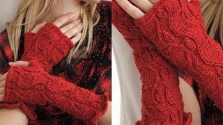 32 Fingerless Gloves Vogue Knitting Fall 2011 [upl. by Attelrac]