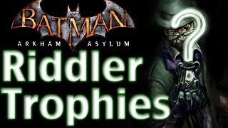 Batman Arkham Asylum  Walkthrough  Part 31  Riddler Trophies  Road To Arkham Knight [upl. by Ratcliffe]