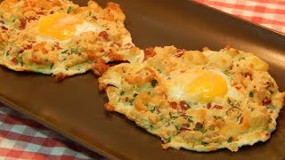 Receta fácil de huevos nube Cloud Eggs [upl. by Adnohral]