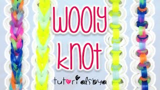 NEW Wooly Knot Rainbow Loom Monster Tail Bracelet Tutorial  How To [upl. by Emory]