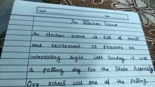 A short and smart paragraph on an election scene in English in education channel by Ritashu [upl. by Salome]