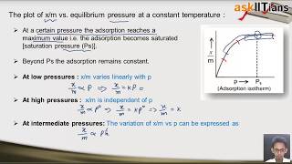 Freundlich Adsorption Isotherms  Chemistry  Class 12  IIT JEE Main  Advanced NEET  askIITians [upl. by Attevaj]