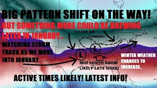 BIG pattern change Southern snow Winter weather chances to start 2024 Late January action [upl. by Fattal]