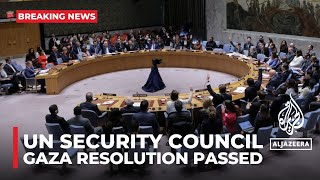 UN Security Council passes resolution demanding immediate Gaza ceasefire [upl. by Aile]