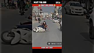 Scooty Crush 😱😭bike crush bikerider motvlog shorts viral [upl. by Ettenajna]