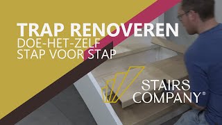 Doehetzelf Traprenovatie  Zo kun je zelf je trap renoveren [upl. by Hallie940]