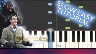 Ludovico Einaudi  Una Mattina The Intouchables SLOW EASY Piano Tutorial [upl. by Attena]