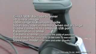 Cino F780BT BlueTooth Cordless Bar Code Scanner [upl. by Puduns]