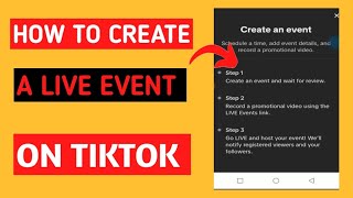 How To Create A Live Event on TikTok  How to schedule a TikTok live [upl. by Elockin]