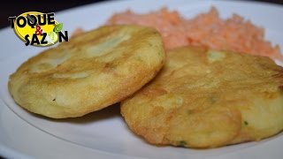 Tortitas de papa con queso y tocino Toque y Sazón [upl. by Branen]