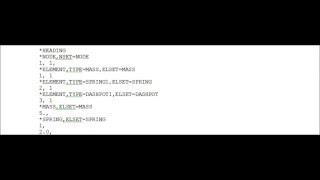 Abaqus input file for damped system [upl. by Hartwell]