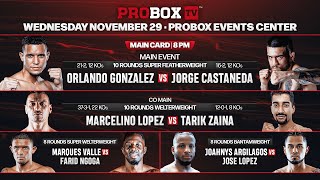 Live on ProboxTV Orlando Gonzalez VS Jorge Castaneda [upl. by Leanahtan]