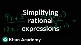 Simplifying rational expressions introduction  Algebra II  Khan Academy [upl. by Lorelle218]