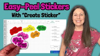 Cricut Easy Peel Stickers with Create Sticker  DIY Stickers with Cricut [upl. by Morel]