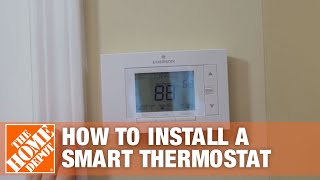 How to Install a Smart Home WiFi Thermostat  The Home Depot [upl. by Nazus89]