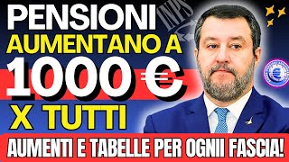 🔴1000 € PENSIONI MINIME E X TUTTI  ECCO COME E QUANDO ARRIVERANNO❗️ C’È TUTTO❗️VERIFICA ORA ✅ [upl. by Lilybel]