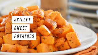 Skillet Sweet Potatoes Recipe  Our Paleo Life [upl. by Haikezeh]