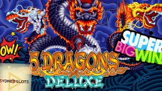 🔥5 DRAGONS DELUXE🔥MAX BET🔥 DOUBLE RETRIGGER FEATURE🔥 BIG WIN🔥 MYSTERY CHOICE [upl. by Haggai21]